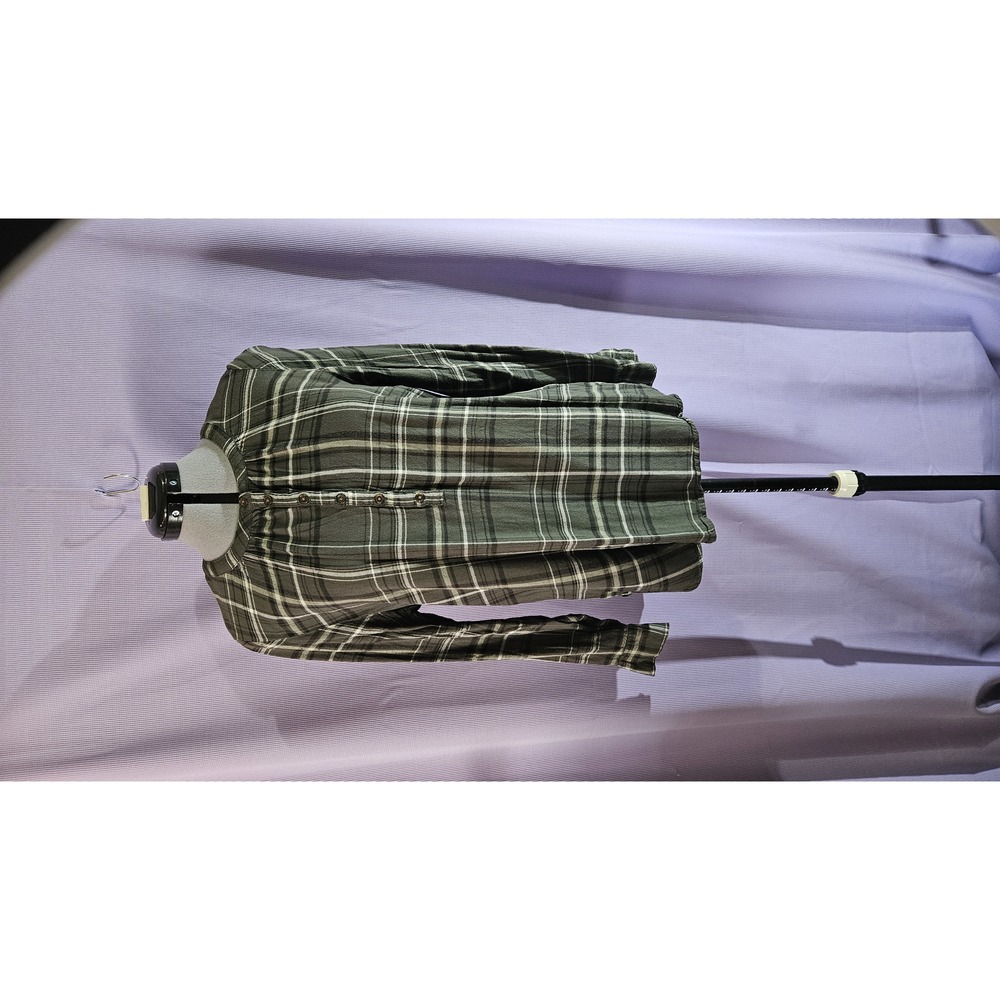 Universal Thread, Green Grey, Cream, Black, Top, Size: M